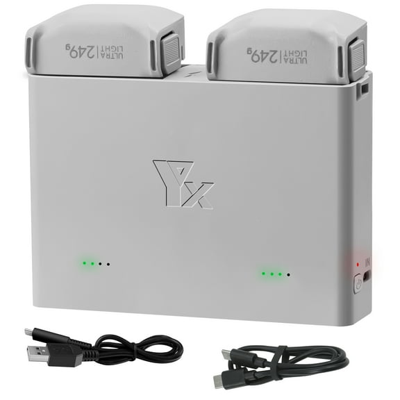 Two-Way Battery Charging Hub for DJI Mini 3/Mini 3 Pro/Mini4 Pro Drone Portable USB Charger Intelligent Flight Battery Replacement Fast Charger