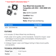 thumbnail image 2 of Rear Wheel Hub Assembly Set - Compatible with 2004 - 2005 BMW 545i Base, 2 of 2