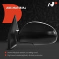 thumbnail image 3 of A-Premium Pair (2) Driver and Passenger Side Power Door Mirror - Compatible with Kia Spectra 2004-2009 - Heated Manual Folding Smooth Black Outside Rear View Mirror, 3 of 5