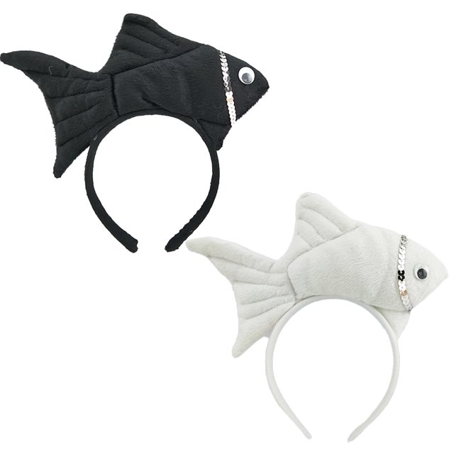 2 piezas de pez dorado, vida marina, animal marino, disfraz, diadema, accesorios para Halloween, disfraz de pez, diadema de pez