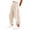 28# Beige, variant on Women'S Printed Wide Leg Athletic Pants Elastic High Waist With Drawstring Loose Fit Striped Side Casual Joggers With Pockets