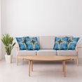 thumbnail image 3 of Ambesonne Blue Throw Pillow Cover 4 Pack, Ikat Pattern, 16", Blue Orange, 3 of 5