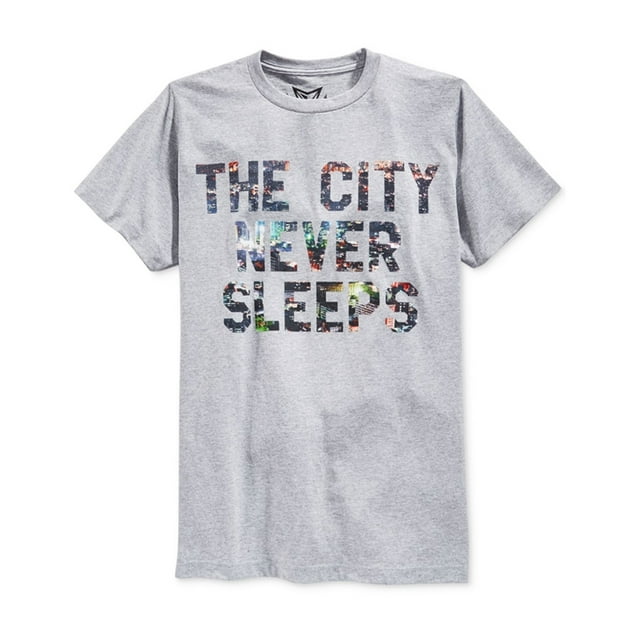 Univibe - Camiseta gráfica para hombre sin dormir, gris, extragrande