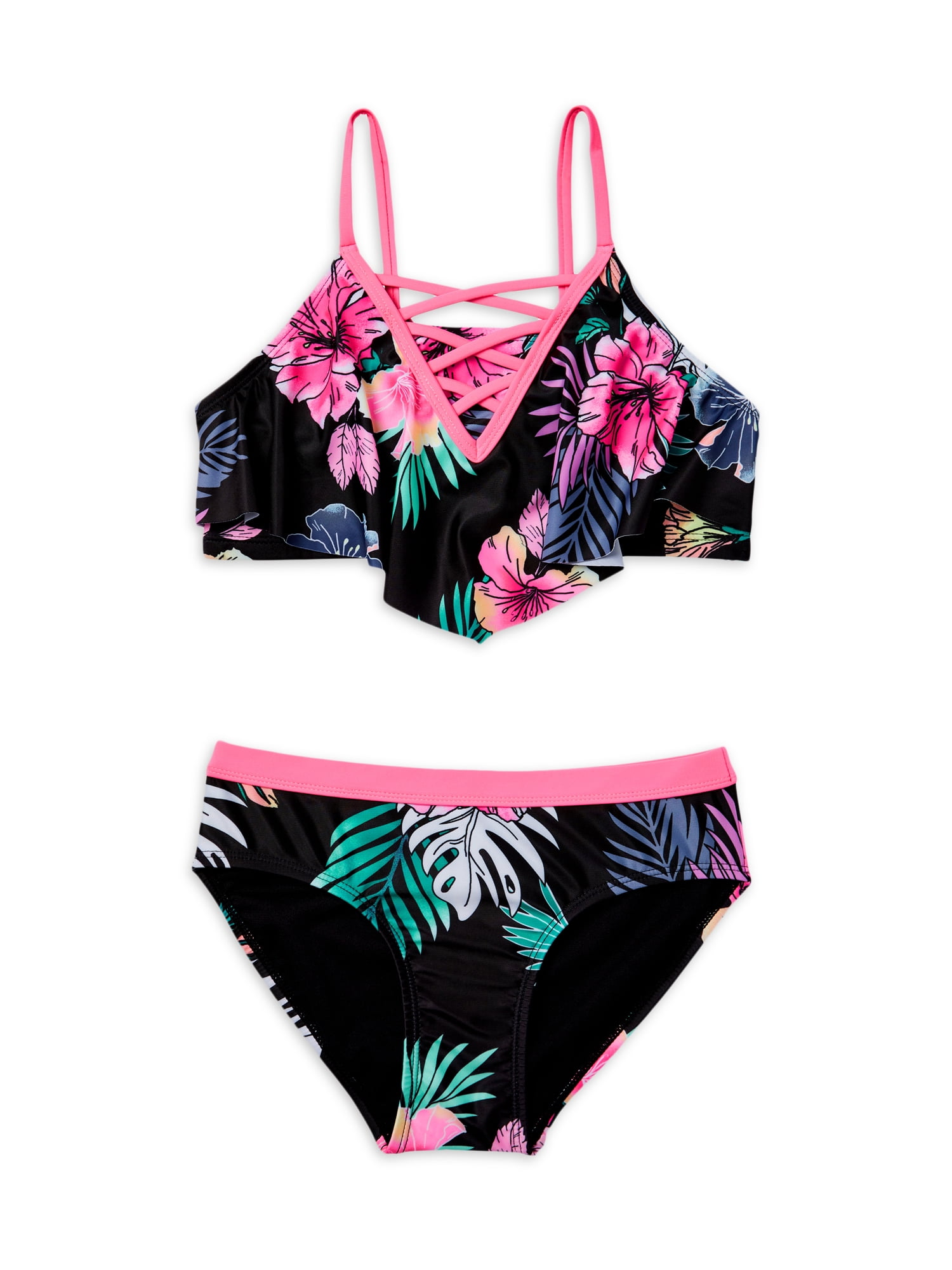 Justice Girls Flounce Top Bikini Swimsuit Sizes Oman Ubuy