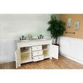 thumbnail image 4 of Mid-Century Double Sink Vanity 60 Inch, Cream White Bathroom Vanity, Wood Vanity with Drawers, 4 of 7