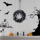 thumbnail image 5 of Xihbxyly Guirnalda de Halloween, Diseño Morado y Plateado, Decoración para Exteriores E Interiores, Decoración Única para El Hogar y Fiestas, Reutilizable para Eventos Temáticos, Tamaño 51,5 X 29 Cm, 5 of 7