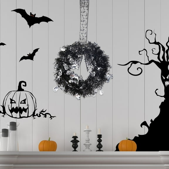 Wadada Halloween Decor Halloween Home Decor Halloween Hanging Wreath Halloween Hanging Pendant Flower Garland Outdoor Decoration Wall Wreath White Ghost Door Hanging Tops Props The Pet