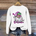 thumbnail image 2 of Sgkm Plus Size Womens Sweatshirt Vintage Christmas Print Cozy Festive Design Oversized Shirts for Women Top Sunny Outings XL White, 2 of 4