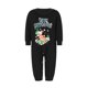 thumbnail image 2 of Pijamas familiares navideños a juego: camiseta de manga larga con estampado de alces y pantalón a cuadros., 2 of 10