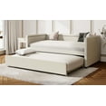 thumbnail image 5 of Dovelina Modern Style Twin Size Upholstered Daybed with Trundle for Guest Room, Small Bedroom, Study Room, Beige, 5 of 14