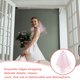 thumbnail image 3 of unbranded Velo Rosa Doble Capa Con Detalles Exquisitos Para Eventos Fotográficos Y, 3 of 6