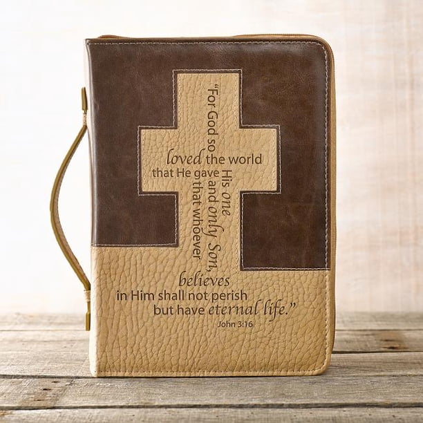 John 3 16 Bible Cover In Brown And Tan Large Other Walmart john-3-16-bible-cover-in-brown-and-tan-large-other-walmart