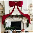 thumbnail image 4 of Christmas Tree Bow Topper, 16 x 79 Inches Large Christmas Tree Toppers Satin Bows Christmas Decorations, Big Red Bow for Christmas Tree, for Home Wreath Wall Holiday (Red), 4 of 8