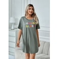 thumbnail image 5 of Richie House Nightgowns Short Sleeve Sleepshirts Nightshirt Lounge Dress Sleepwear RHW4069-A-2XL/3XL, 5 of 7