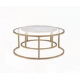 thumbnail image 2 of Elegant 2-Piece Nesting Table Set with Gold Finish & Faux Marble, 2 of 8