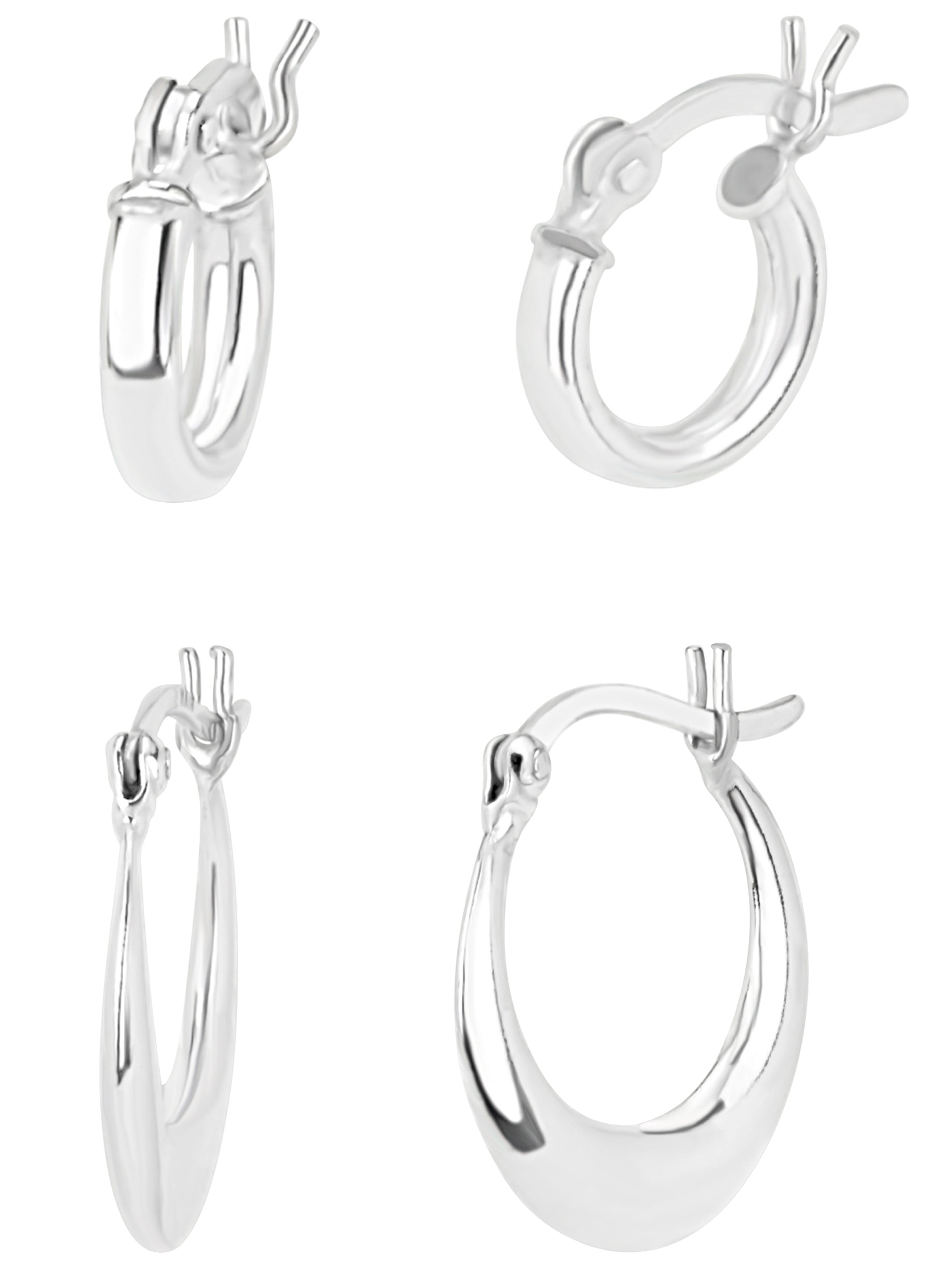 Details about   925 Sterling Silver Oval Flower Earrings 