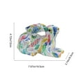 thumbnail image 3 of Beautynvta Easter Bunny Statue, Watercolor Floral Design Resin Rabbit Figurine for Spring Home Decor, Easter Bunny Desktop Ornaments for Table Centerpiece Living Room Decor, 3 of 6