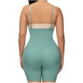 thumbnail image 4 of Ndbuld Bodysuit for Women Mid-Thigh Shaperwear Ladies Seamless Body Shaper Abdominal Lifter Hip Shaper Underwear Stretch Body Corset,Green,S, 4 of 6