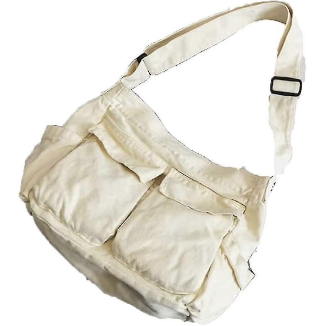 Tool Bag Women's Retro Canvas Tote Bag, Y2k Large Capacity Student Shoulder Bag, Aesthetic Hobo Handbag For Office Travel School