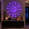 thumbnail image 3 of Halloween Spider Web String Lights, Yellow LED Glowing, 1 Pack 51.2 Inch Diameter, Halloween Holiday Decorative Lighting for Haunted House Party Patio Yard Indoor Outdoor Decor, 3 of 5