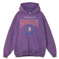 thumbnail image 5 of Sudadera con capucha retro desgastada con lavado Adventure Life Anything Brooklyn para hombre, 100 % algodón, cálida, informal, a la moda, sudadera de algodón para la calle, 5 of 5