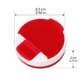 thumbnail image 3 of Round Pill Organizer 4 Compartment Orange Compact Case for Daily Travel, 3 of 6