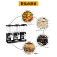 thumbnail image 6 of Triple Food Dispenser 2L Dry Food Dispenser Grain Dispenser Cereal Dispenser for Kitchen (Black), 6 of 9