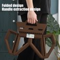 thumbnail image 6 of Xuniizn Collapsible stool, Folding Step Stool for Adults Holds Up to 300 lbs, Non-Slip Folding Stools with Portable Handle, Compact Plastic Foldable Step Stool for Bathroom, Bedroom, Kitchen, Brown, 6 of 7
