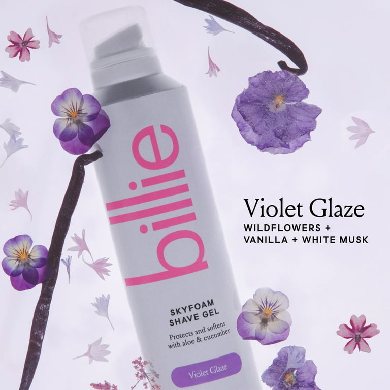 Billie SkyFoam Womens Shave Gel, Violet Glaze Scent, 6.7 fl oz