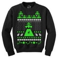 thumbnail image 1 of Chandail de Noël Laid Unisexe Alien Enlèvement Col Rond (Noir) - 3TG, 1 of 3
