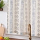 thumbnail image 3 of Cortina de cocina Jinchan Boho, 61 x 24 cm, lino, azul y beige, 3 of 9