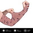 thumbnail image 3 of Sun Protection Arm Sleeves for Men Women, vintage anchor red stripe Sleeves to Cover Arms with Thumb Hole Cooling Sleeve, 3 of 6