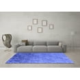 thumbnail image 3 of Ahgly Company Indoor Square Oriental Blue Industrial Area Rugs, 3' Square, 3 of 4