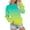 Green, variant on CLOISE Womens Sweatshirts Gradient Pullover Sweatshirts Round Neck Long Sleeve Hoodies Shirts Orange Basic Tees Fall Casual Preppy Clothes XL