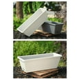 thumbnail image 3 of LKWLPD Rectangle Planter Box with Drainage Holes and Trays Plastic Planters Flower Boxes Pots for Indoor Outdoor Plants Patio Garden Home Decor Porch Yard Flower Pots Clearance Outdoor, 3 of 8