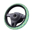 thumbnail image 4 of Elastic Steering Wheel Cover, green Cute Lemon Yellow Stretch Thickening Car Steering Wheel Cover Women Men, Steering Wheel Protector Universal 15 in, 4 of 7