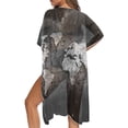 thumbnail image 5 of HELLHERO World Map Long Kimono Swimsuit Cover Up Quick Dry High Quality Fabrics Lightweight Bathing Suit Cover Up, 5 of 6