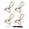 thumbnail image 1 of Uxcell Swivel Clasps Hook, ID Detachable Snap Hook with Screwdriver Light Gold 3/4 Inch, 1 of 7
