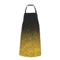 thumbnail image 2 of Lsque Gold Glitter Gradient Waterproof Apron Chef Aprons for Men Heavy Duty Chemical Work Apron Extra Long Grilling Aprons with Adjustable Bib Apron, 2 of 9