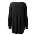 thumbnail image 7 of Women's V Neck Knit Sweater Soft Comfortable Pullover Blouse Casual Winter Warm Tops Fashionable Loose Fit, 7 of 7