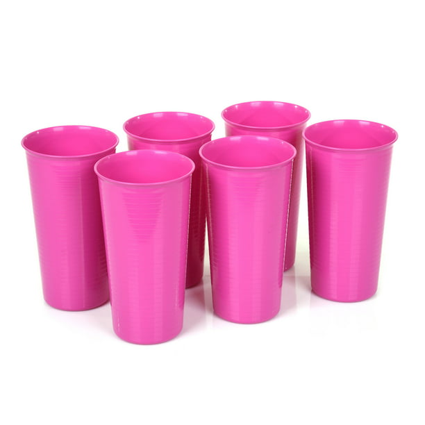 Mintra Home Reusable Plastic Cups 28 Ounce Tumbler- (07004) Pack of  6(Purple)