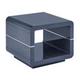 thumbnail image 1 of Table d'Appoint en Bois Contemporain avec Finition Laque Gris Brillant, 1 of 2