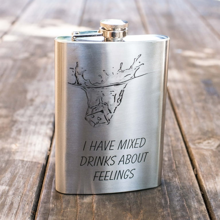 8oz I Geek Therefore I Am Stainless Steel Flask 8oz I Geek Therefore I Am Stainless Steel Flask