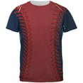 thumbnail image 1 of Baseball League Red and Navy Blue All Over Mens T Shirt Multi SM, 1 of 2