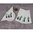 thumbnail image 5 of Vargottam Napkins Cactus HouseplantPrint, DinnerNapkins , 100 % Cotton, Set of 4 ReusableNapkins Set, Size 20X20 Inch,White10,OversizedClothNapkins, 5 of 8