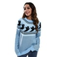thumbnail image 5 of EFINNY Women's Sweater Fashion Versatile Comfort Cute Warmth Round Neck Pullover Knitted Sweater for Autumn and winter Halloween, 5 of 6