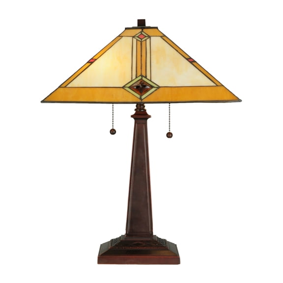 Meyda Tiffany 138110 Diamond Mission Table Lamp, 22" H