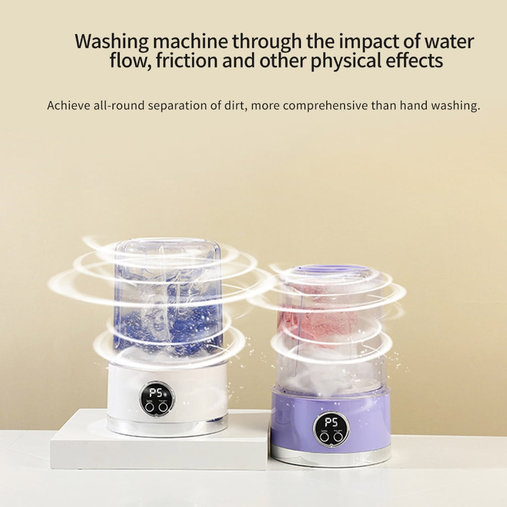 Miniature Rechargeable Clothes Washer for Delicates Socks and Towels Cordless Washing Machine Waterproof Laundry Device