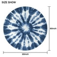 thumbnail image 6 of Blue White Tie Dye Mandala Pattern Round Tablecloth 60"x60",Wrinkle Wipeable Table Cloth for Kitchen Dining Room Picnic Patio Party, 6 of 6