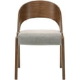 thumbnail image 2 of Meridian Furniture Woodson Grey Linen-Like Polyester Dining Chair (Set of 2), 2 of 7